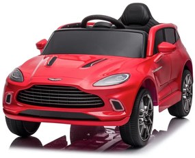 Aston Martin Carro elétrico infantil12v, módulo de música, assento de couro, pneus de borracha EVA Vermelho
