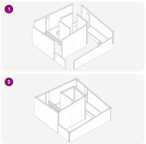 Vaso 80x80x50 cm Aço Galvanizado