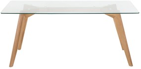 Mesa de jantar com tampo de vidro 180 x 90 cm HUDSON Beliani