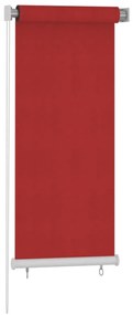 Estore de rolo para exterior PEAD 60x140 cm vermelho