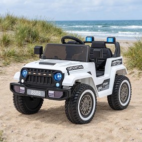 Carro elétrico para Crianças Off Road MOUNTAIN 12V Rodas Espuma EVA, Assento Couro ecológico Branco