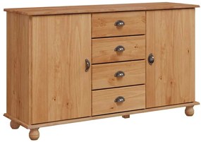 Sideboard 'ASKIM'133,5x40x79 cm Madeira de Pinheiro Sólido