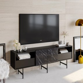 Móvel TV Derin – Preto Mármore – 180 cm x 64,7 cm x 37,1 cm