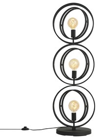 Candeeiro de pé moderno preto 3 luzes - Indu Moderno