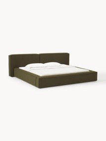 Bouclé Upholstered Bed Lennon with Storage Space