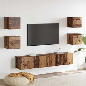 vidaXL Conjunto de móvel de TV 6 pcs Castanho 160 x 30 x 30 cm