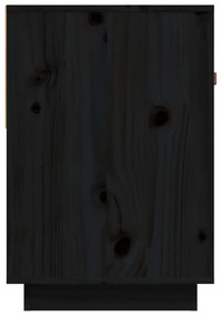 Móvel de TV 90x40x60 cm madeira de pinho maciça preto