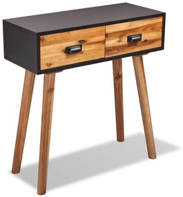 Mesa consola madeira de acácia maciça 70x30x75 cm