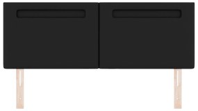Cabeceira vidaXL Design Simples Preto 140 cm em Couro Sintético