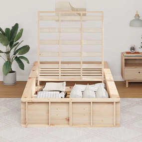 Estrutura da Cama Castanho 80 x 200 cm Madeira de pinho maciça
