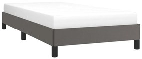 Estrutura de cama 90x200 cm couro artificial cinzento