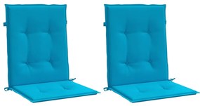 Almofadões lombares p/ cadeiras de jardim 2pcs oxford azul