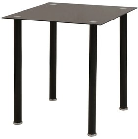 Conjunto 5 pcs de mesa de jantar e cadeiras preto