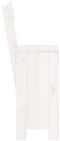 Cadeiras de bar 2 pcs 40x48,5x115,5 cm pinho maciço branco