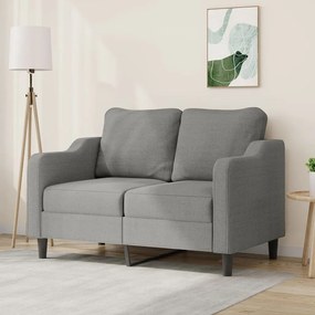 vidaXL Sofá de 2 lugares em tecido 120 cm cinzento-escuro