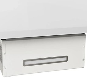 Exaustor de parede 90 cm aço e vidro temperado branco