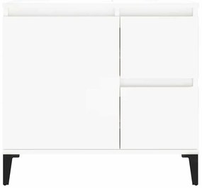 Armário de casa de banho 65x33x60cm derivados de madeira branco