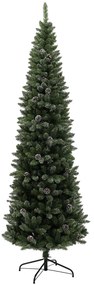 HOMCOM Árvore de Natal 225 cm Árvore de Natal Artificial com 980 Ramos e Suporte de Metal Árvore de Natal para Interior Verde