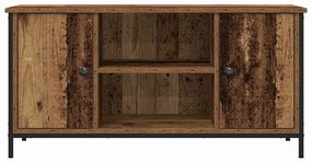 Gabinete de TV Madeira Antiga 100x40x50 cm Madeira de Engenharia e Aço