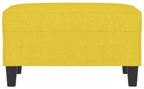 Apoio de pés 70x55x41 cm tecido amarelo-claro