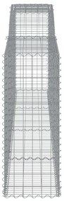 Cestos gabião arqueados 3pcs 400x50x120/140cm ferro galvanizado