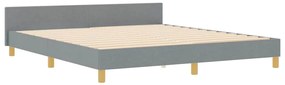 Estrutura de Cama vidaXL Cinza Claro 180x200 cm Tecido