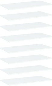 vidaXL Prateleiras para estante 8 pcs 80x40x1,5cm contraplacado branco