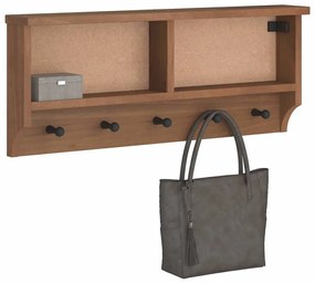 vidaXL Cabide de parede SANDNES 87x12x35 cm Pinho de madeira maciça