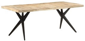 Mesa de jantar 200x90x76 cm madeira de mangueira áspera