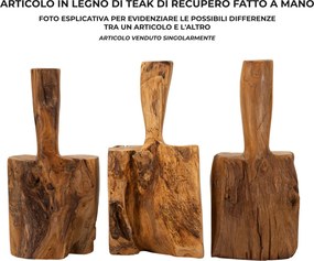 Tope de Porta em Madeira Teca – 17x13x37 cm