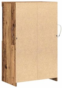 Sideboard vidaXL com Luzes LED Madeira Velha 60x37x100 cm