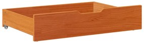Gavetas para cama 2 pcs 85x55x17 cm pinho maciço castanho-mel