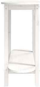 Mesa consola 110x40x80 cm pinho maciço branco