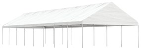 Gazebo com telhado 17,84x5,88x3,75 m polietileno branco