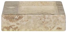 Lavatório de parede 38x24x6,5 cm mármore cor creme