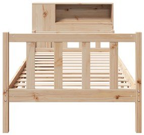 Cama com estante sem colchão 90x190 cm pinho maciço