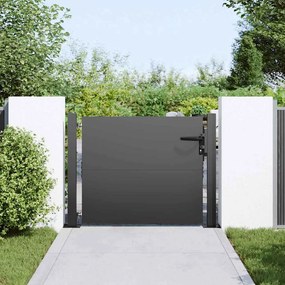 Portão de Jardim Preto 105 x 100 cm Aço com Revestimento em Pó