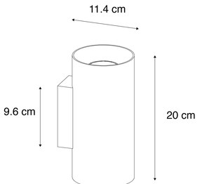 Candeeiro de parede design branco redondo - Sab Design