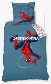 Conjunto de capa de edredão e fronha Homem-Aranha, para criança  azul-acinzentado