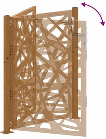 Portão de jardim 105x130 cm design de luz em aço resistente