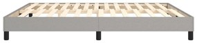 Estrutura de cama sem colchão 180x200 cm tecido cinzento-claro