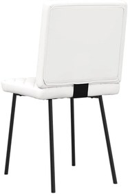 Cadeiras de jantar 2 pcs couro artificial branco