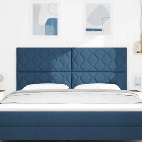 Cabeceira LED vidaXL Design Blocos de Diamante Azul 180 cm Tecido