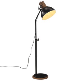 vidaXL Candeeiro de pé 25 W 30x30x100-150 cm E27 preto