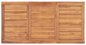 Mesa de jantar p/ jardim 160x80x77 madeira de teca maciça