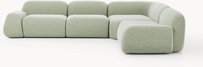 Sofá de canto modular em bouclé Wolke (4 lugares)