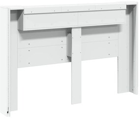 Armário de cabeceira com luzes LED 160x16,5x103,5 cm branco