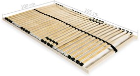 Estrado de ripas com 28 ripas 7 zonas 100x200 cm