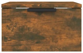 Mesa de cabeceira de parede 34x30x20 cm cor carvalho fumado