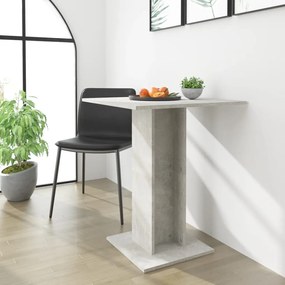 vidaXL Mesa bistrô 60x60x75 cm derivados de madeira cinzento cimento